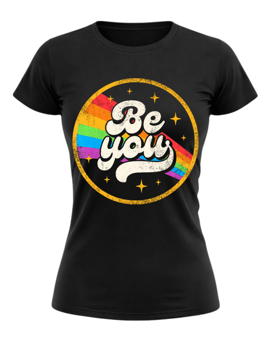 Be You – Retro Rainbow Pride Tee
