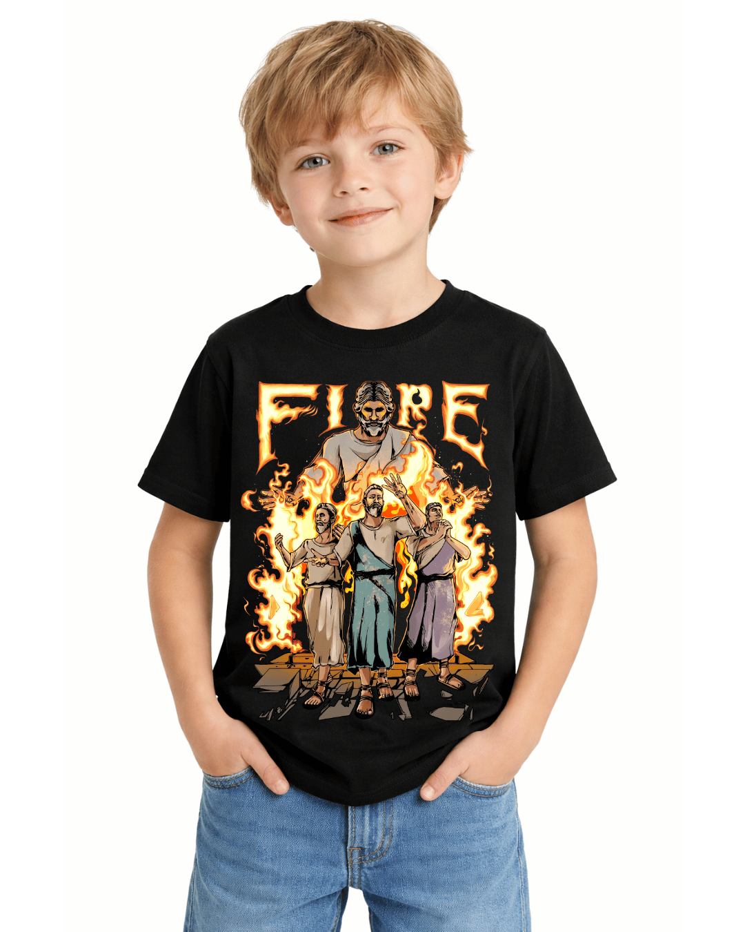 Jesus in the Fire Daniel III Fire Trial Tee