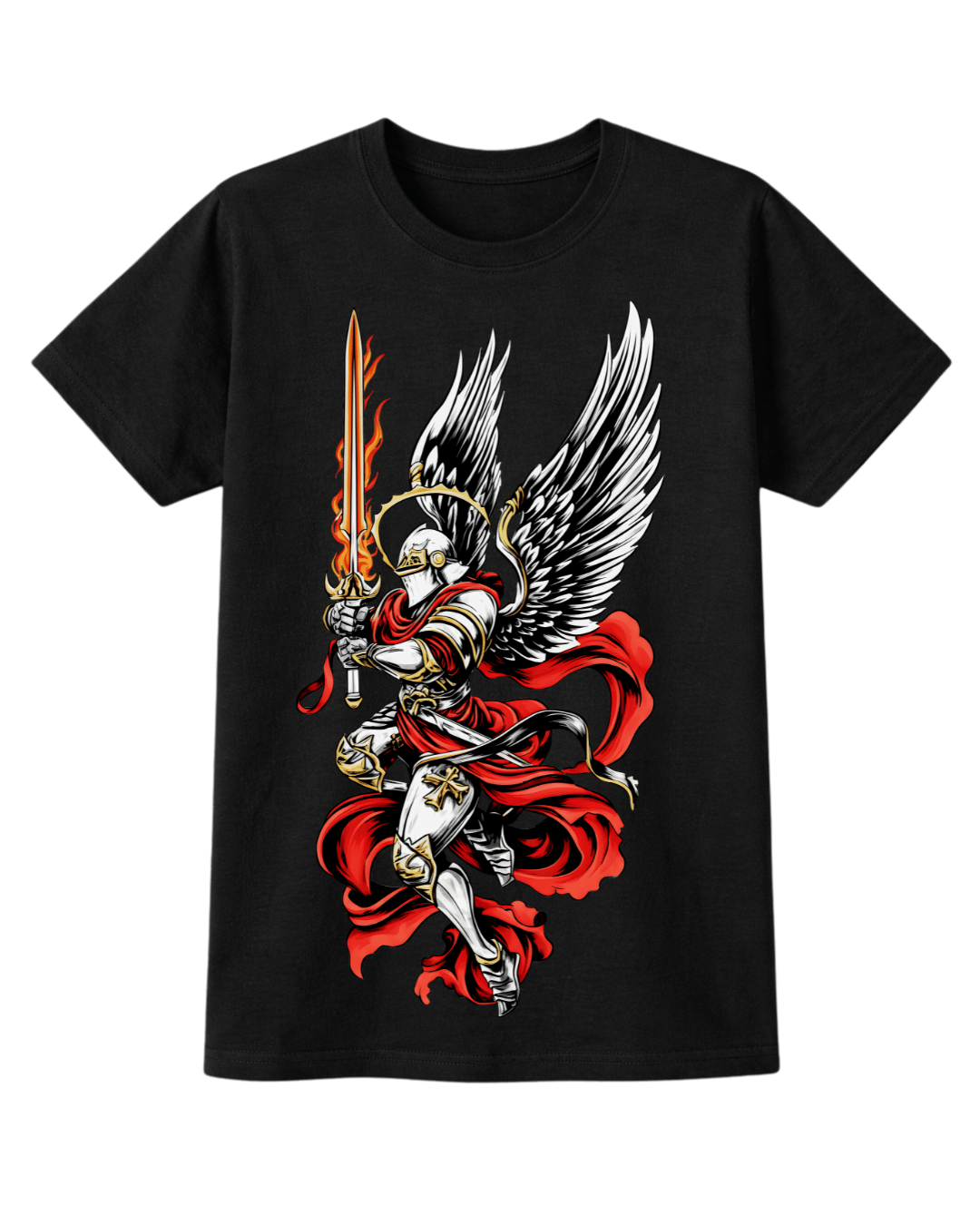 Archangel Michael Flaming Sword T-Shirt