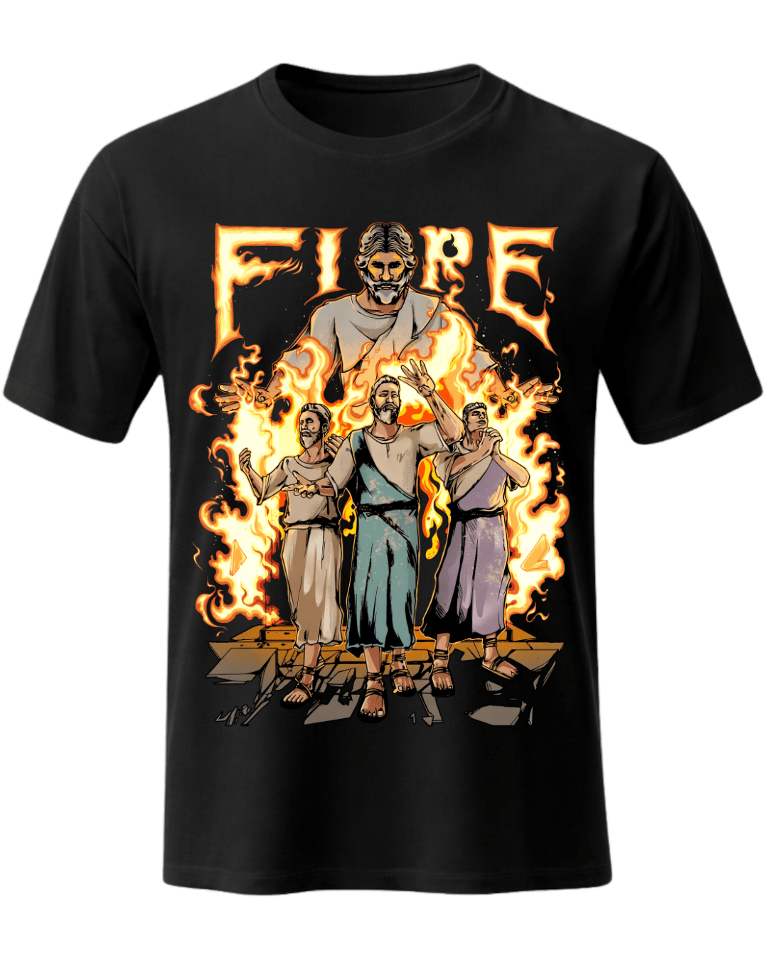 Jesus in the Fire Daniel III Fire Trial Tee