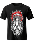 Christian Cross & Virgin Mary Double Printed Tee