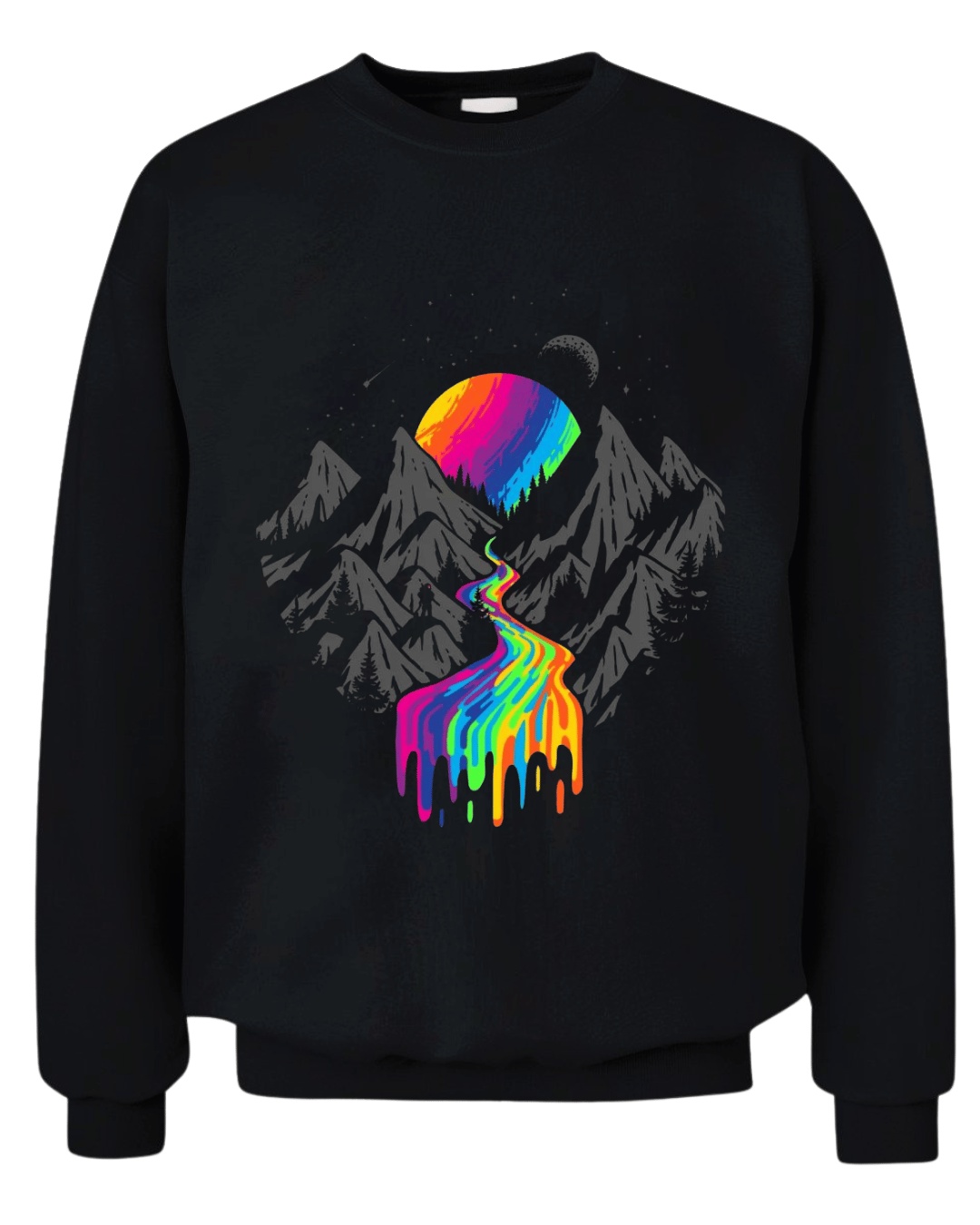 Neon River Dream – Psychedelic Mountain Tee