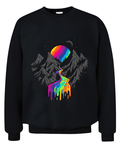 Neon River Dream – Psychedelic Mountain Tee