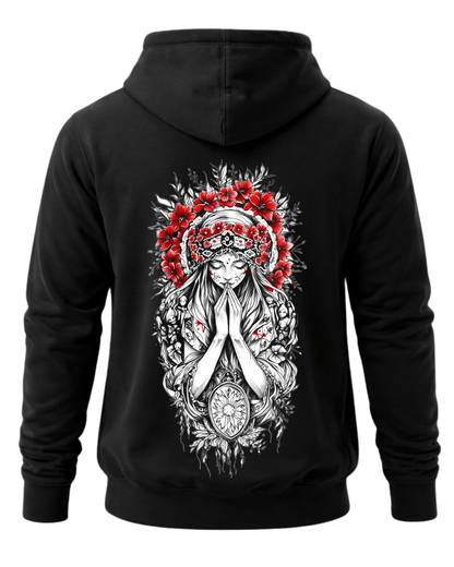 Christian Cross & Virgin Mary Double Printed Tee