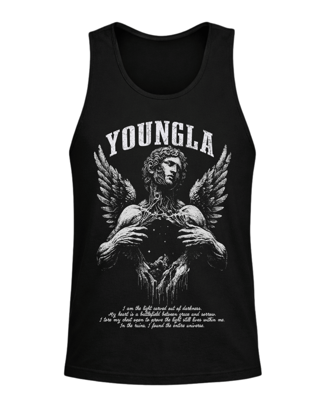 STREETBLOOD x Young LA Fallen Angel Winged Statue Graphic T-Shirt