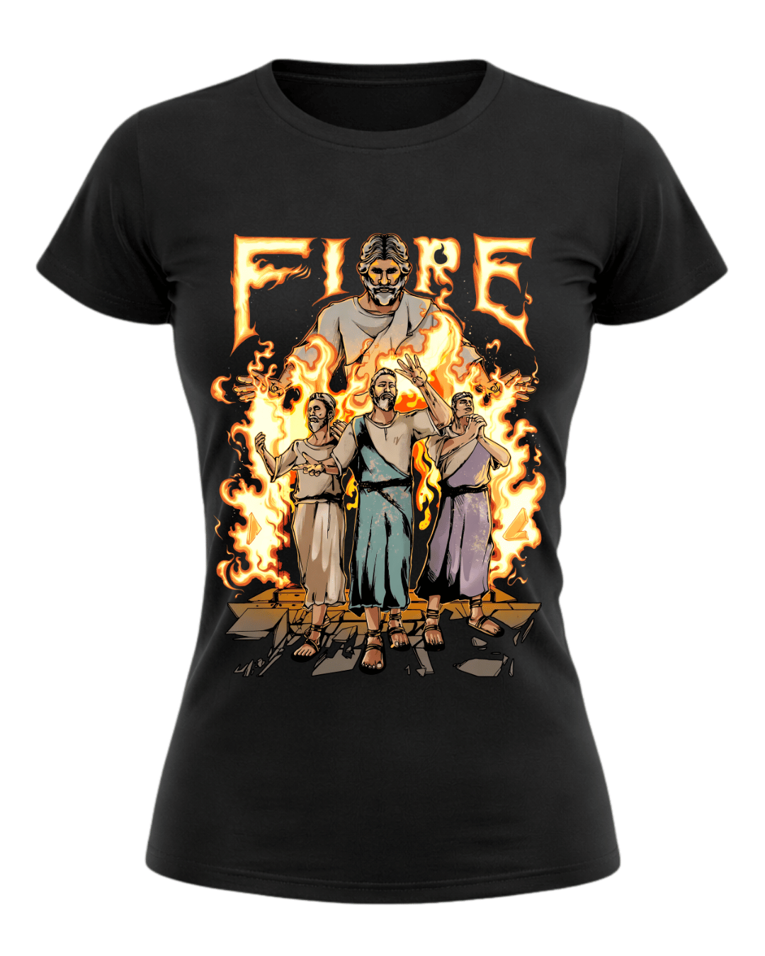Jesus in the Fire Daniel III Fire Trial Tee