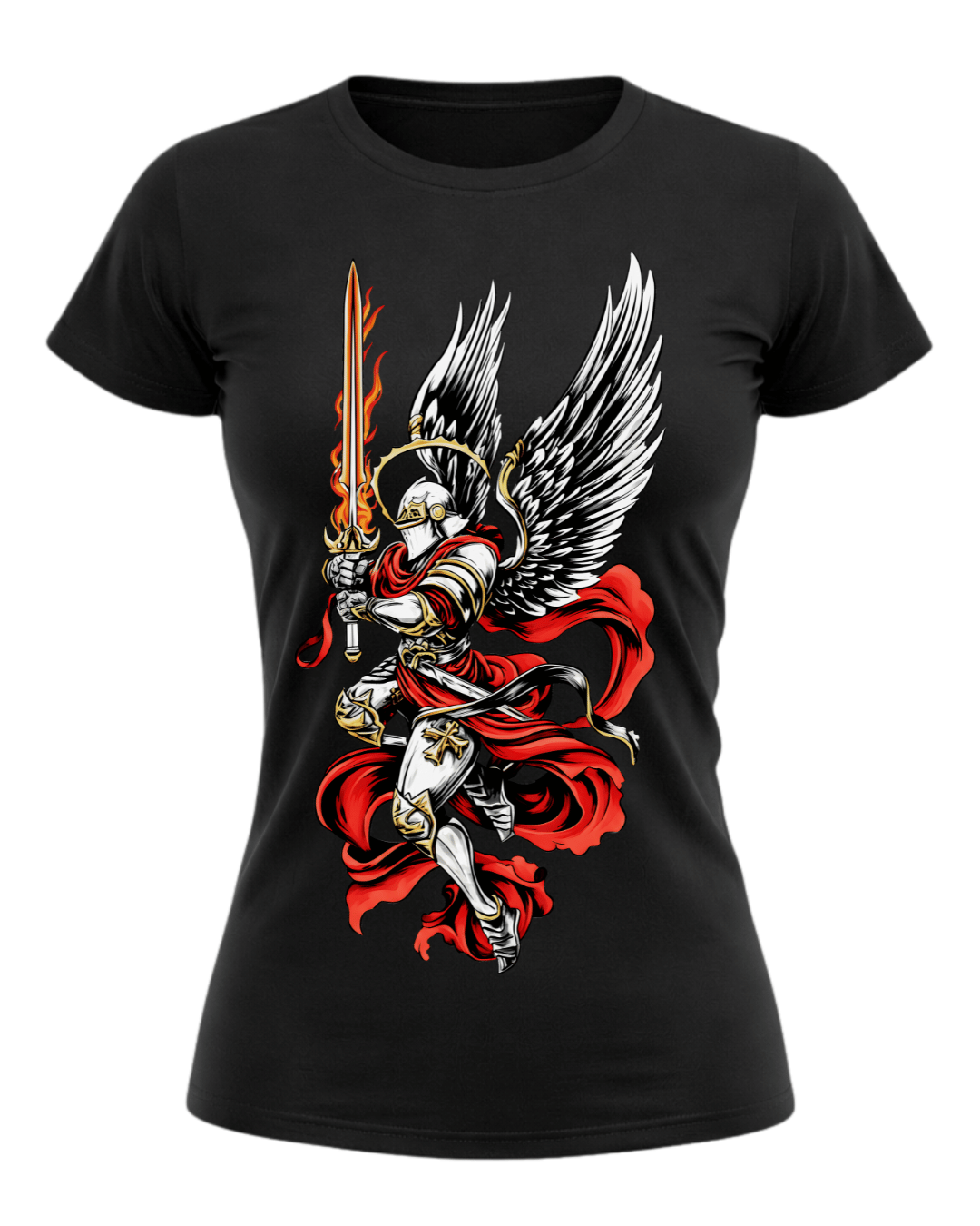 Archangel Michael Flaming Sword T-Shirt